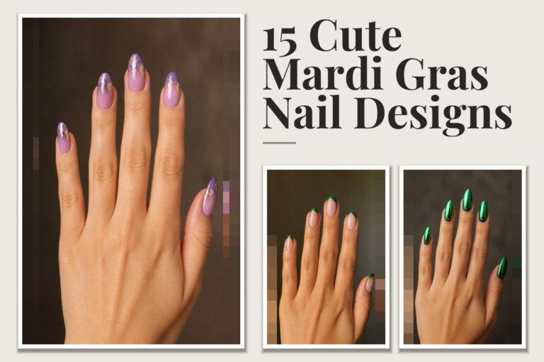 15 Cute Mardi Gras Nail Designs