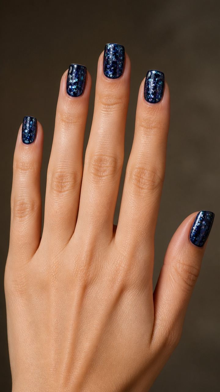 Arctic Crush Short Square Nails