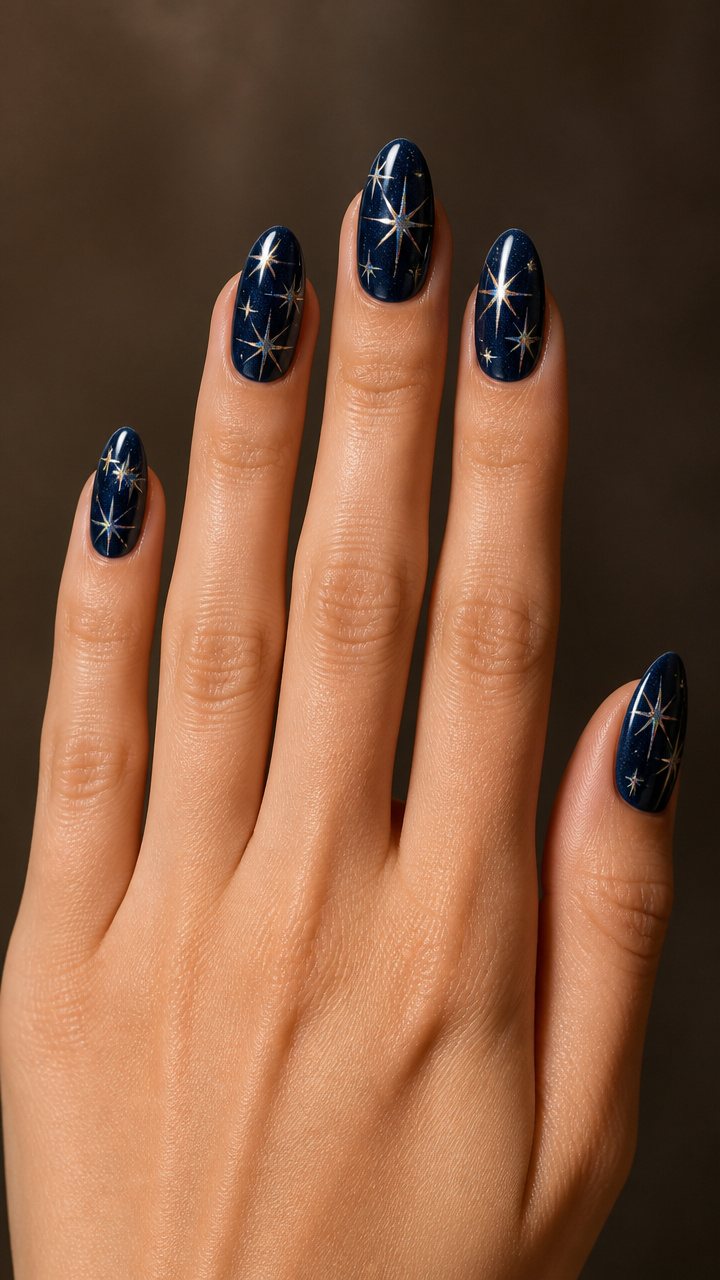 Navy with Holographic Starburst Details