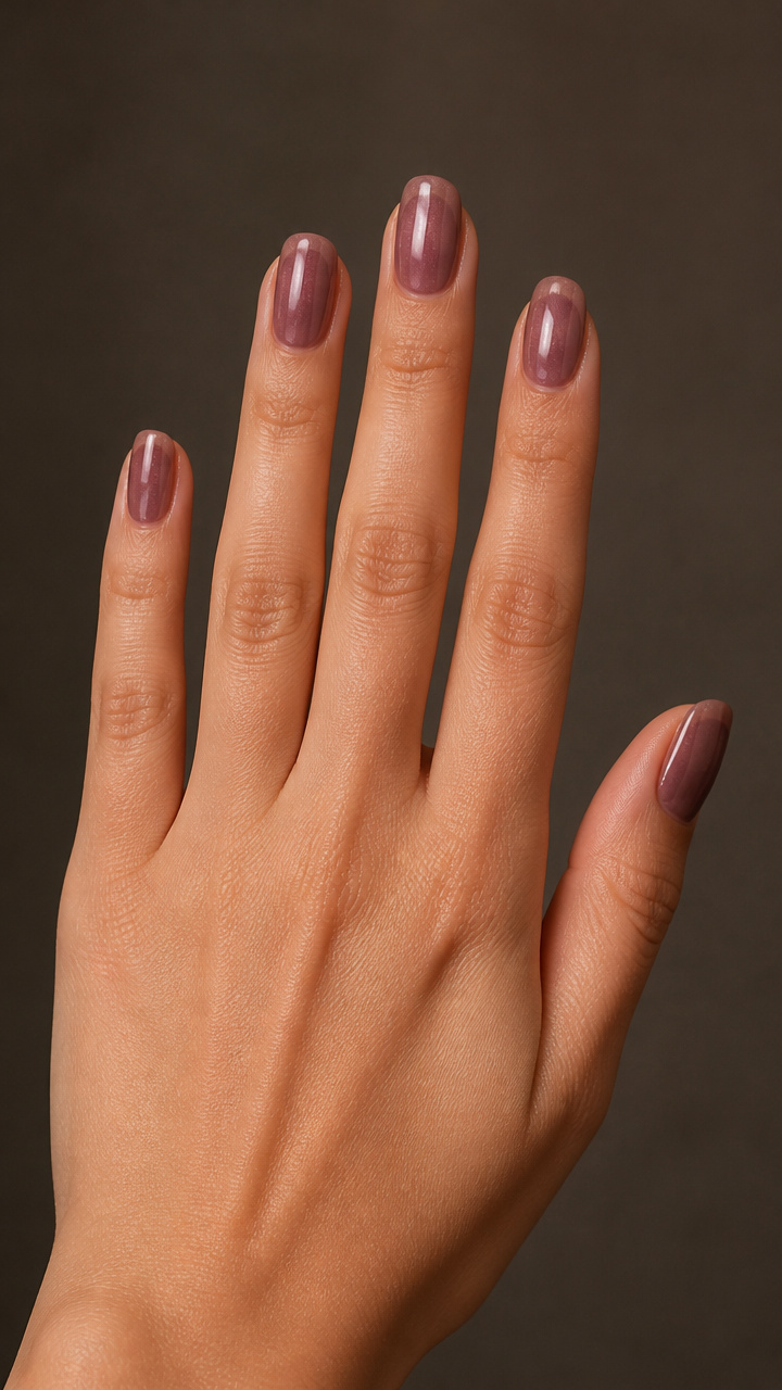 Smoky Grape Jelly Coating Over Nude Base