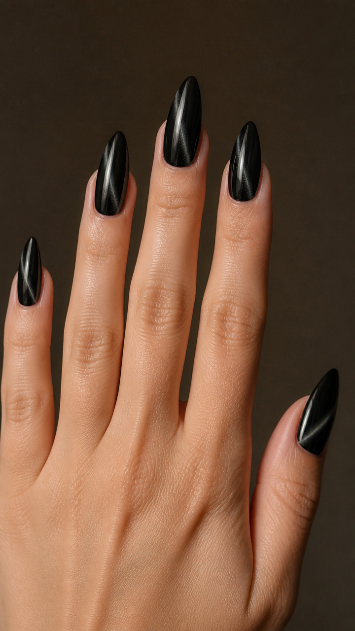 Obsidian Black Almond with Phantom Stripe