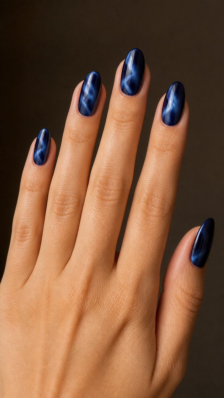 Twilight Navy Oval with Indigo Wake