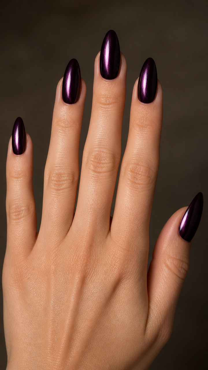 Blackened Plum Chrome with Almond Shape