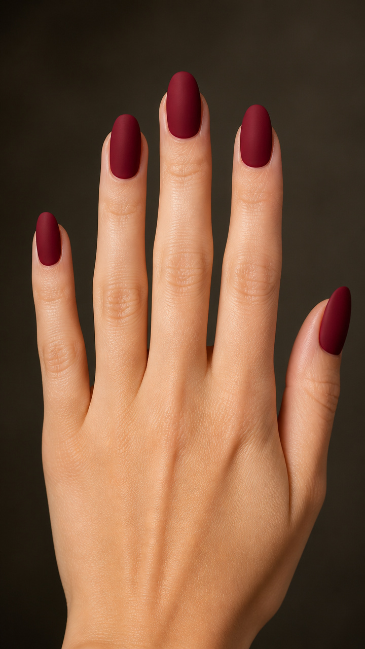 Crimson Velvet with Matte Top Coat