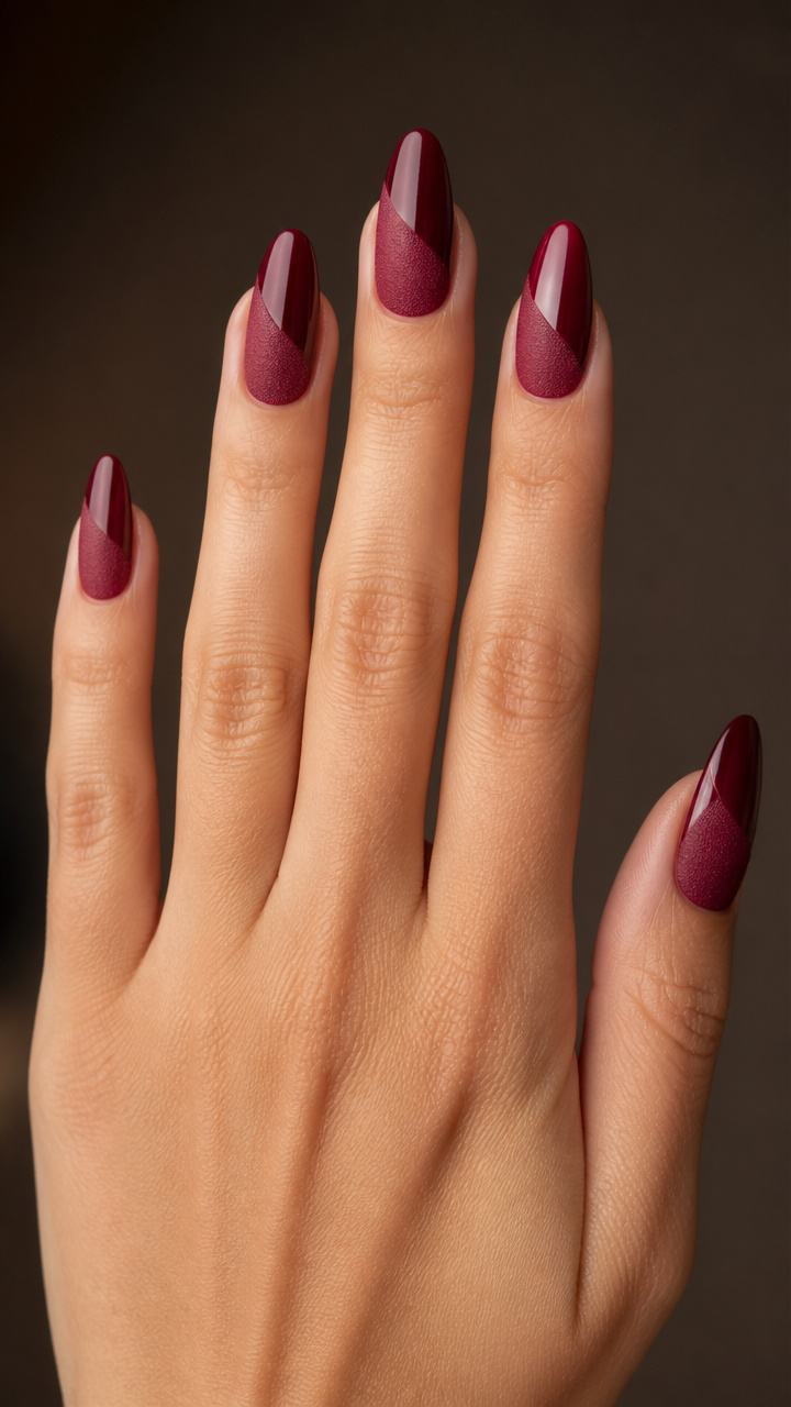 Crimson Red with Frosted Glass Effect