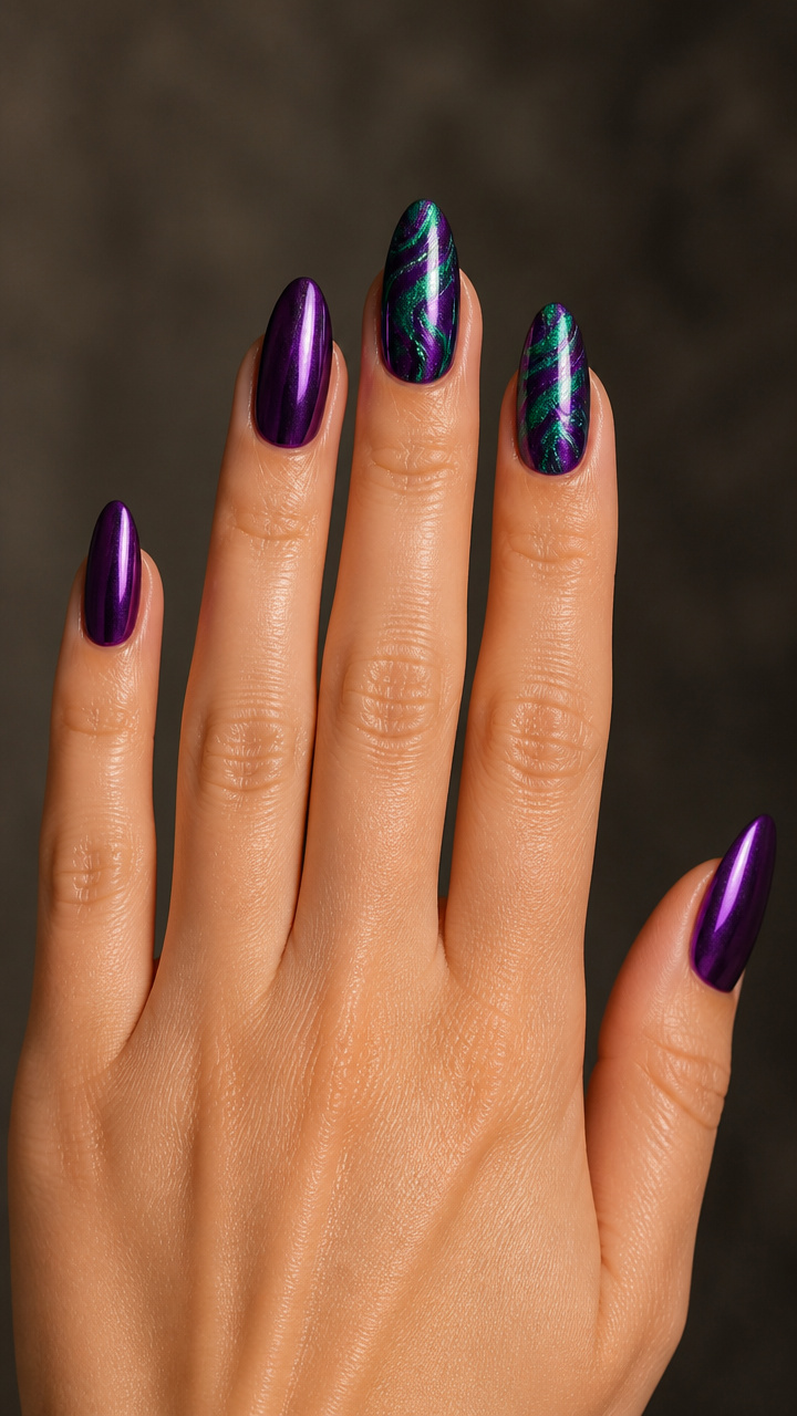 Royal Purple Chrome with Emerald Accents