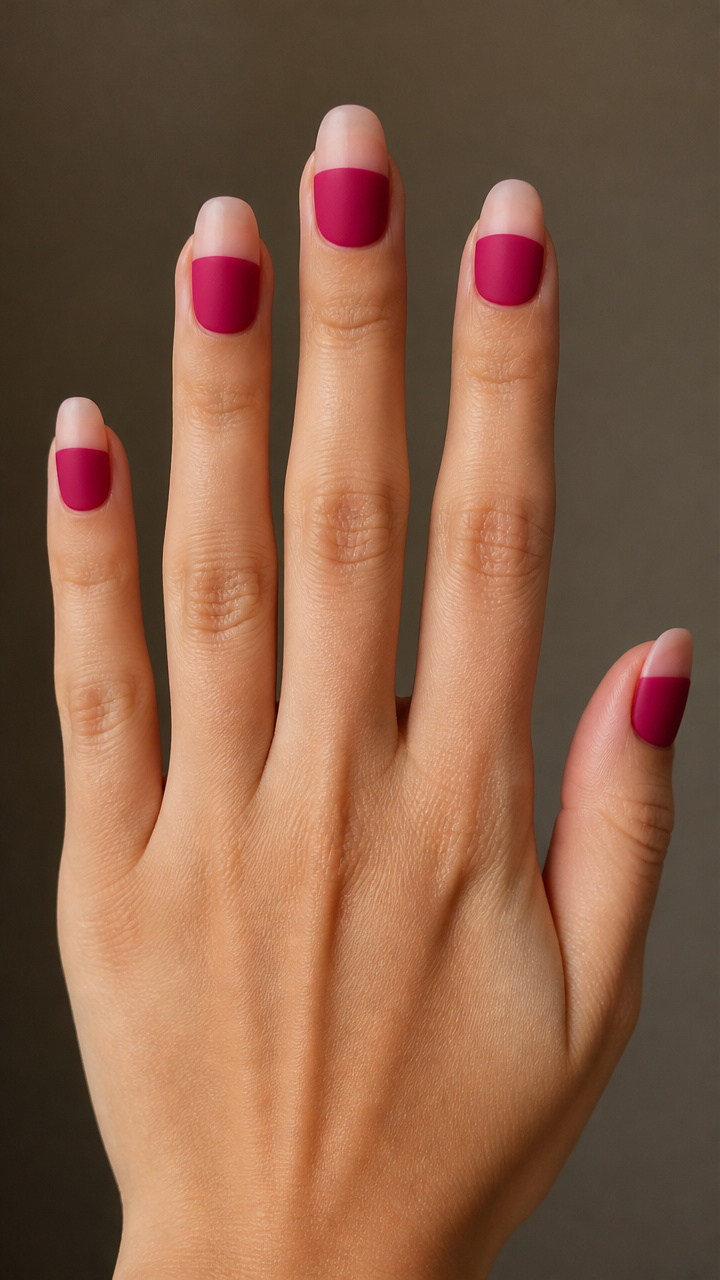 Deep Fuchsia Matte with Negative Space