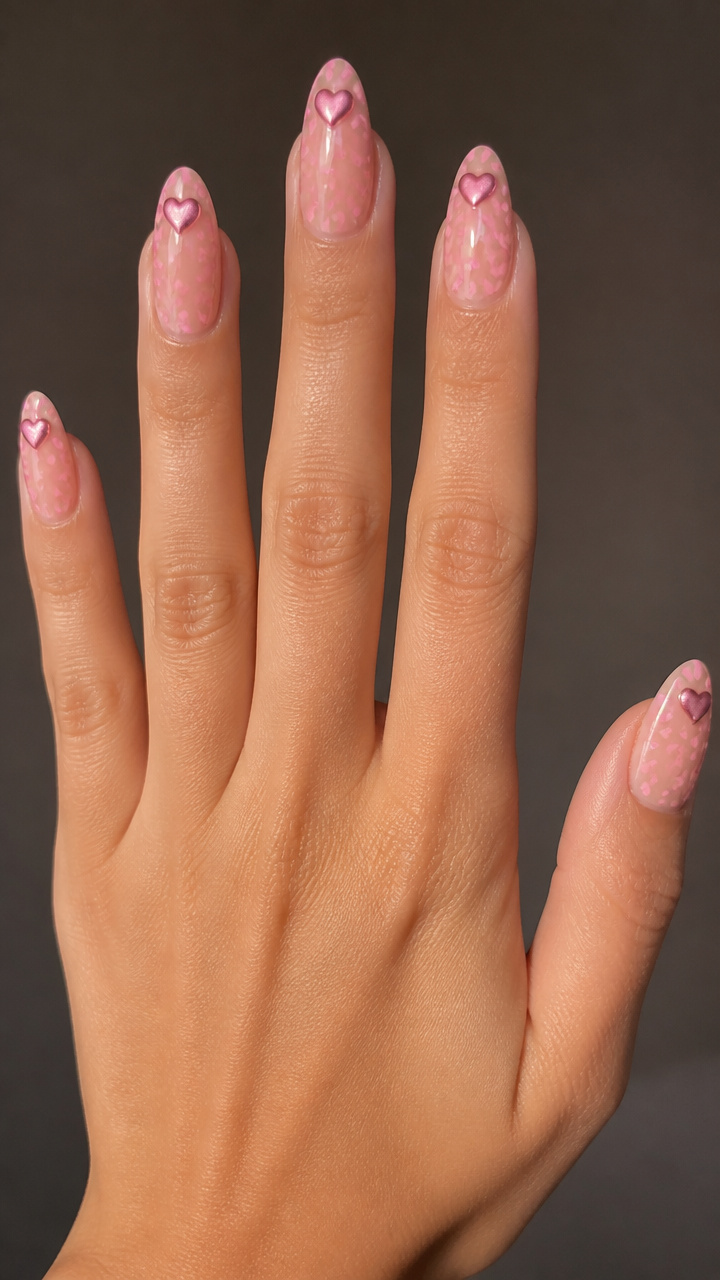 Pink Leopard Print with Chrome Hearts