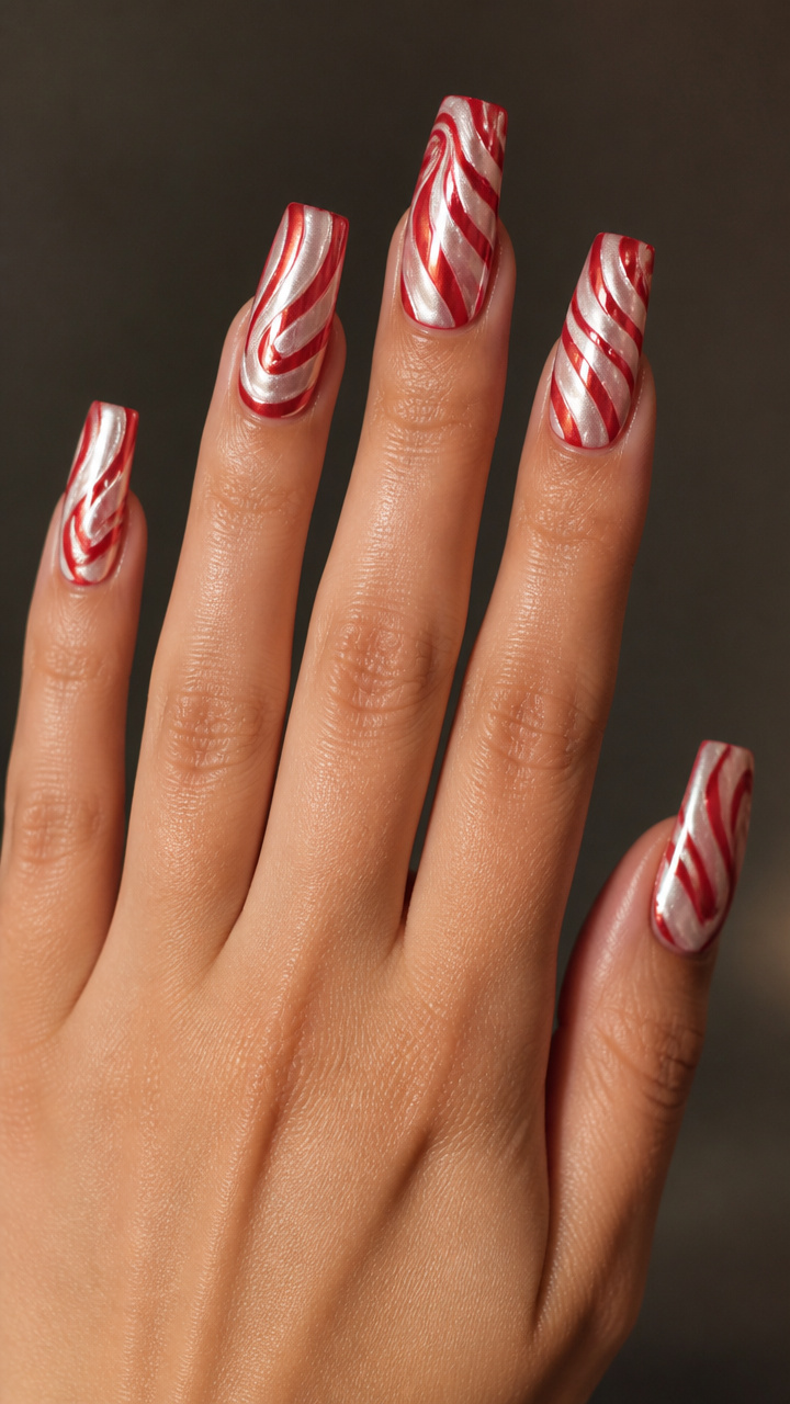 Peppermint Chrome Swirls