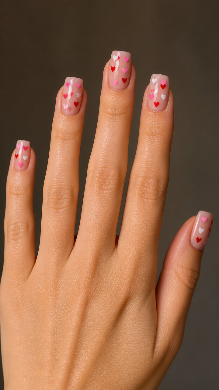 Valentineβs Day Candy Heart Nails