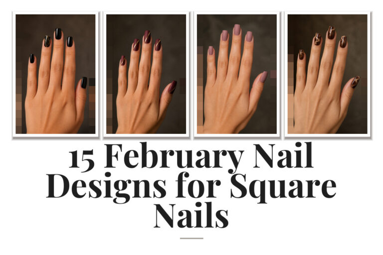 15 February Nail Designs for Square Nails