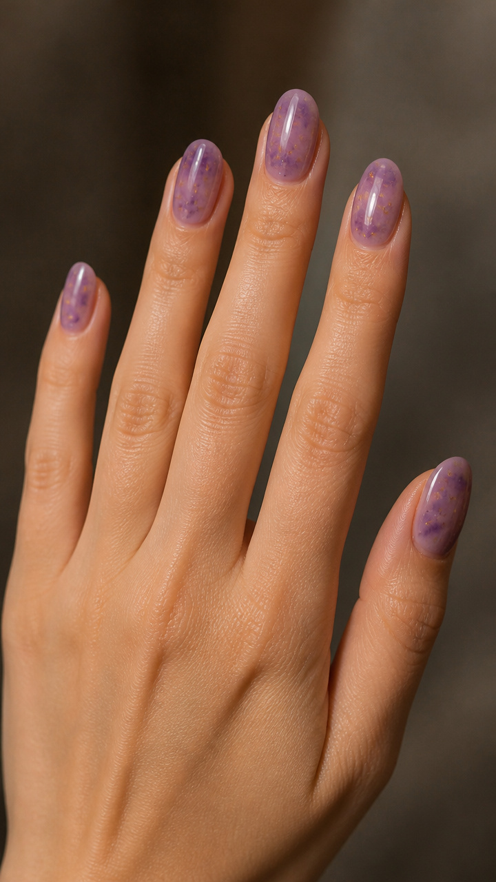Amethyst Sheer Wash with Gold Flecks