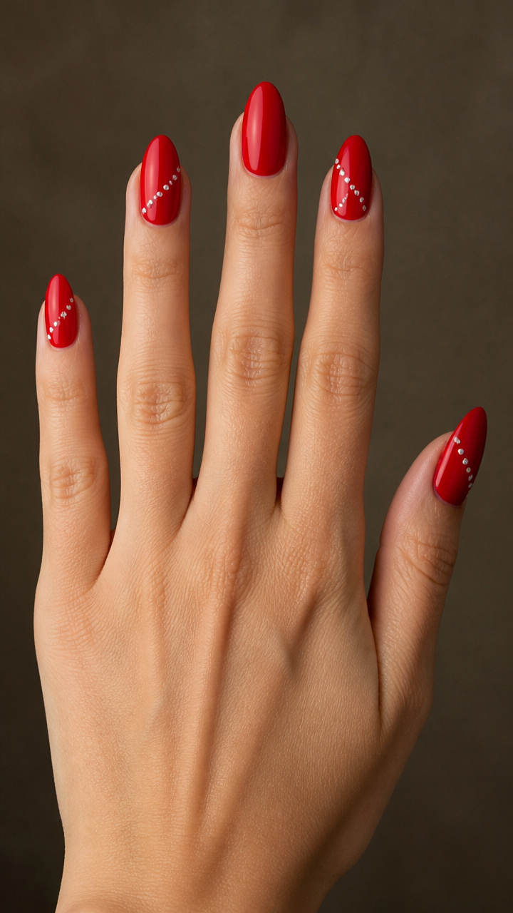 Candy Apple Red with Mini Polka Dot Trails
