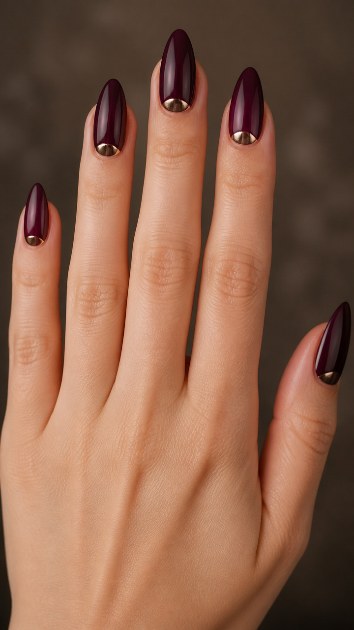 Plum Wine Shine with Half-Moon Cuticle Detail