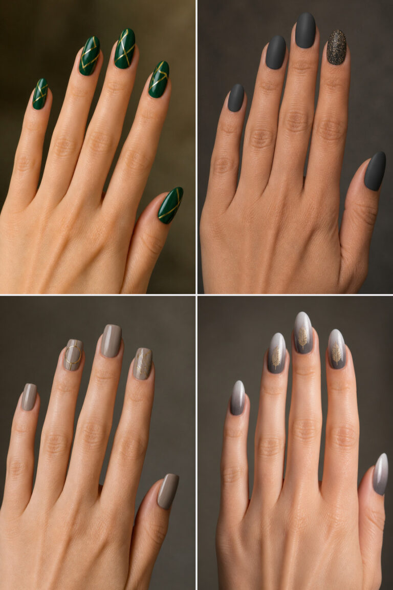 15 Gold Winter Nail Ideas