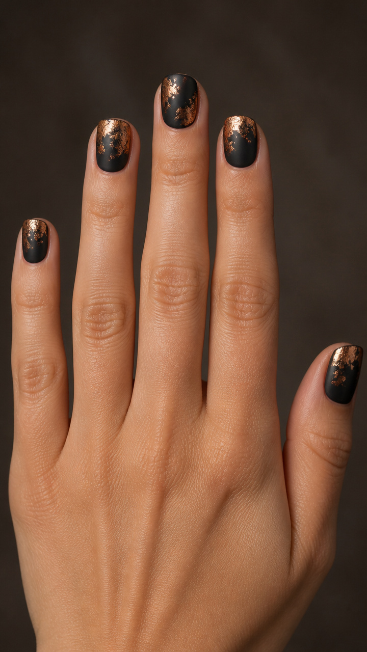 Blackened Rose Gold Foil Accents