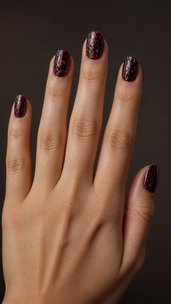 Charred Plum with Cracked Glass Effect