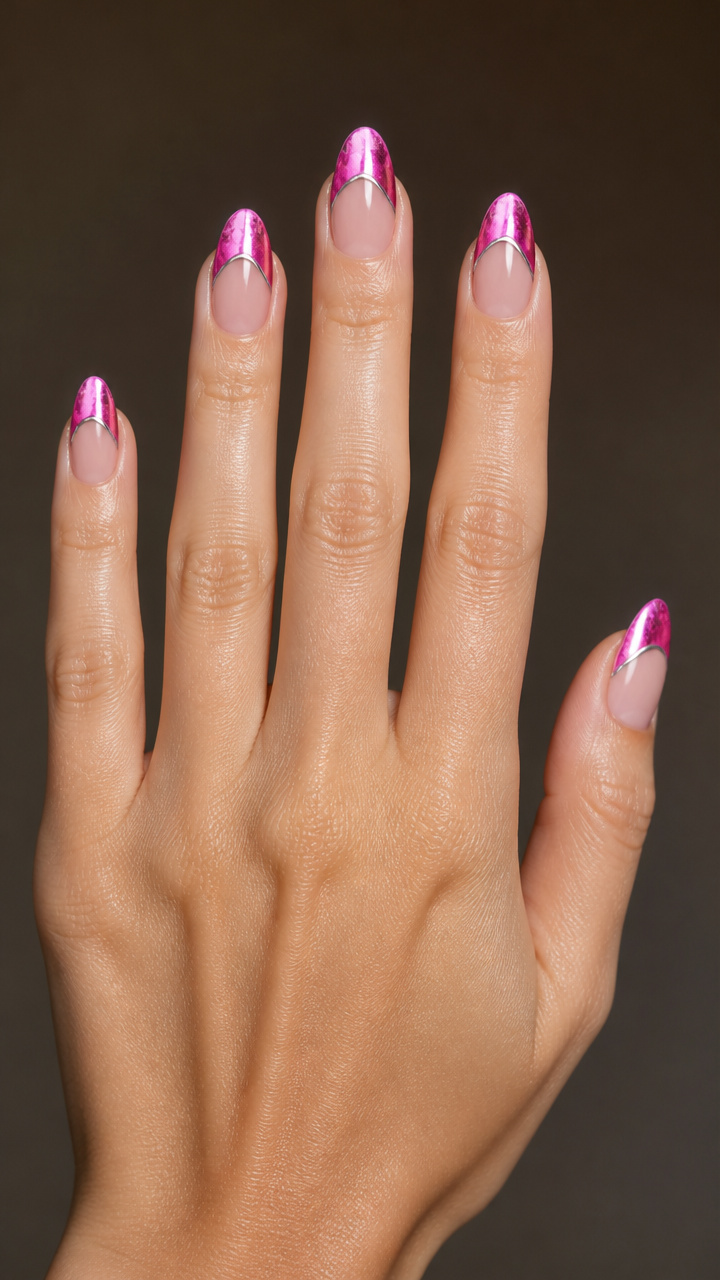 Pink Foil Wrap with Silver Edging