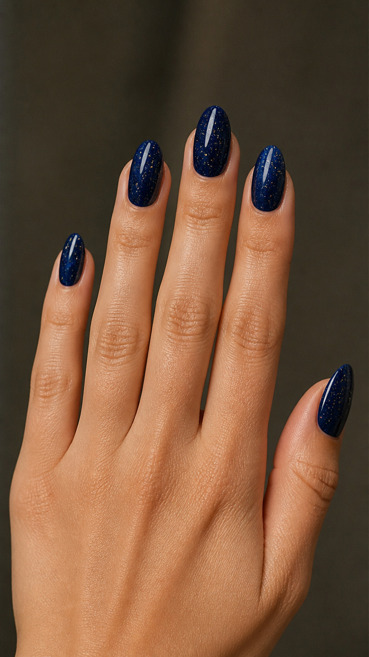 Deep Midnight Blue with Gold Micro-Fleck