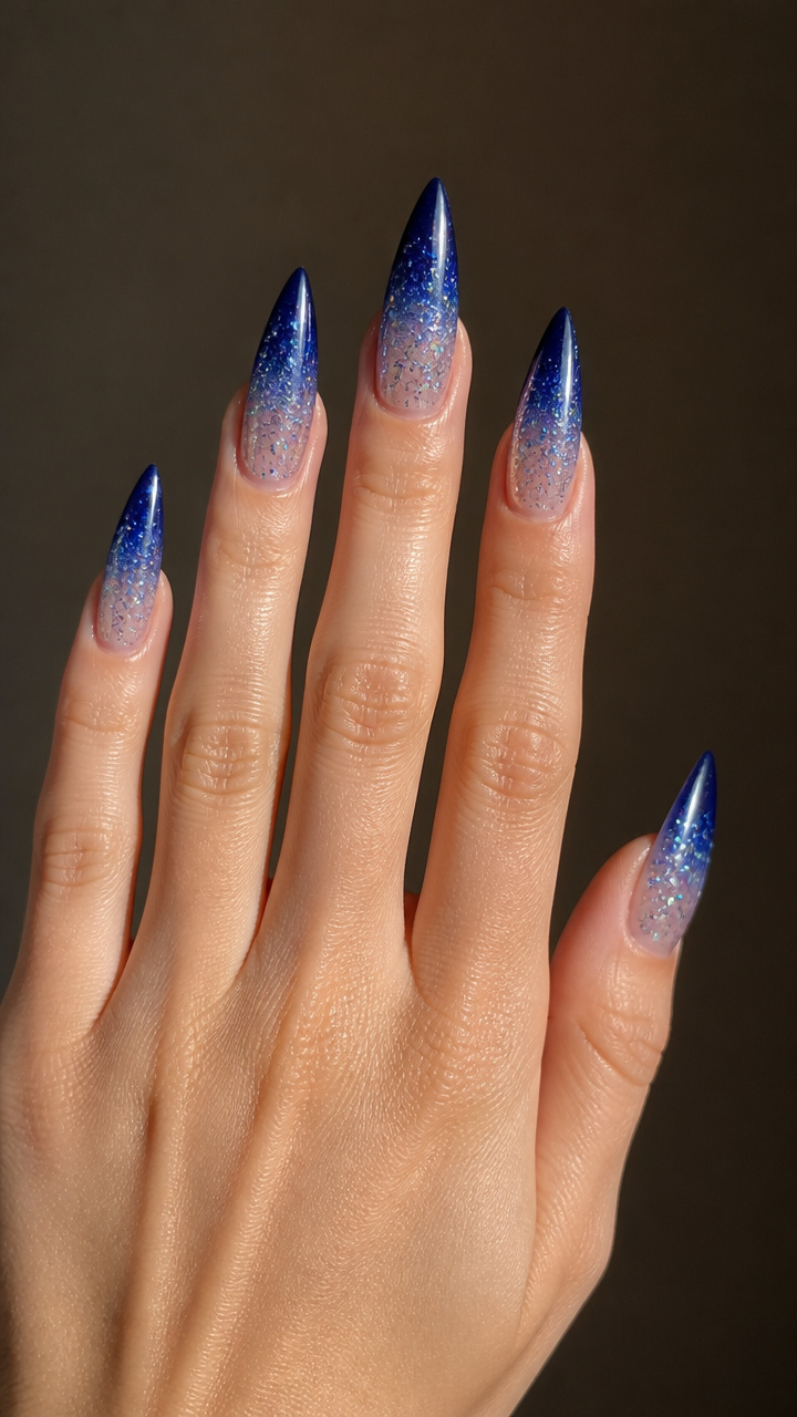 Frostbite Ombre with Glitter Fade