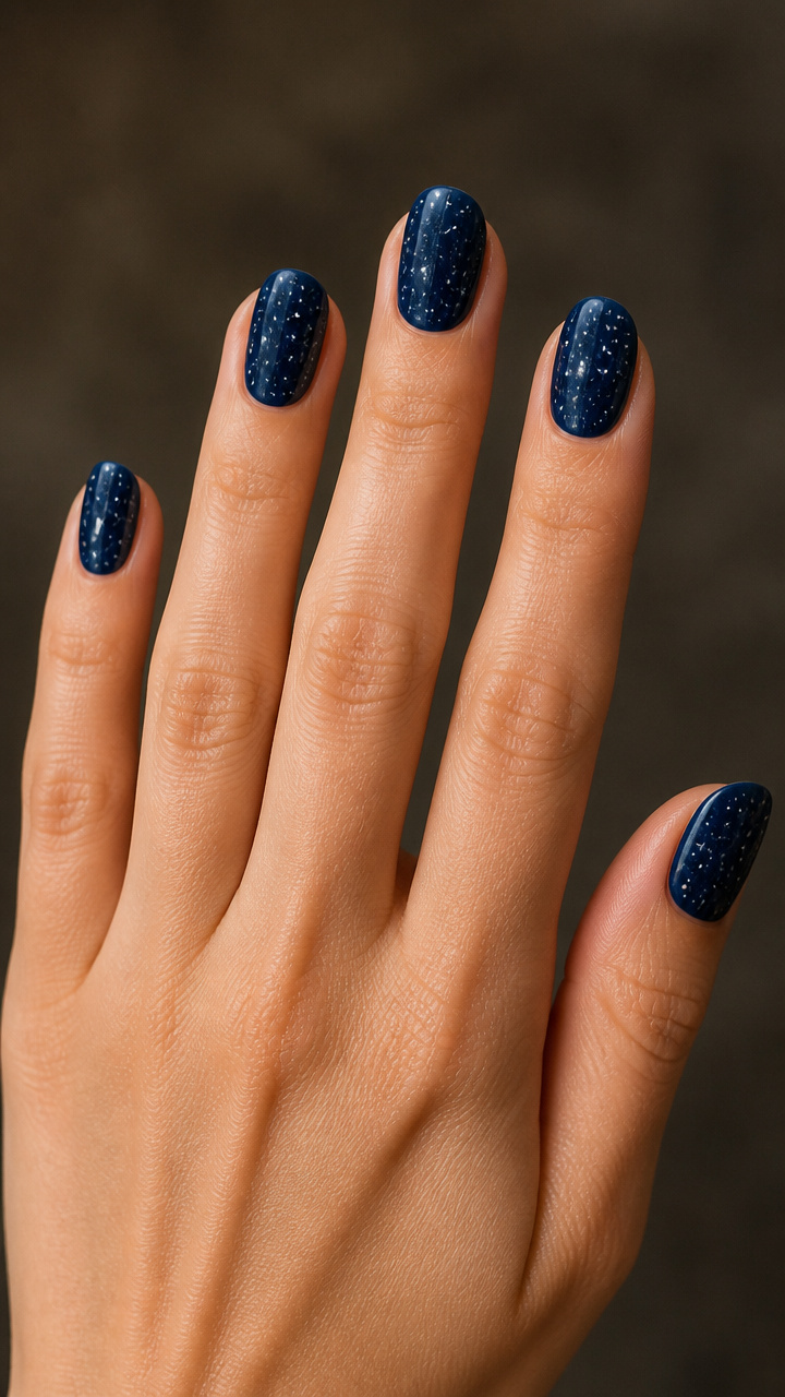 Celestial Navy with Starfield Dots