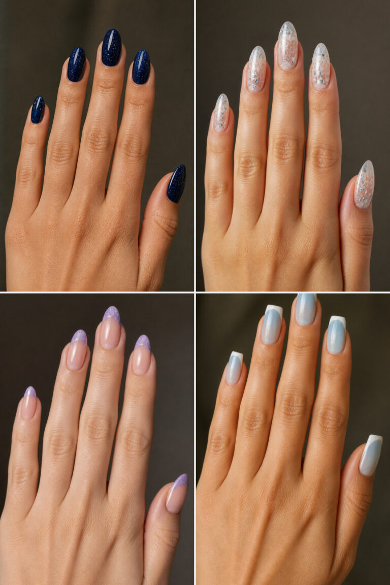 15 Icy Blue Winter Nail Designs
