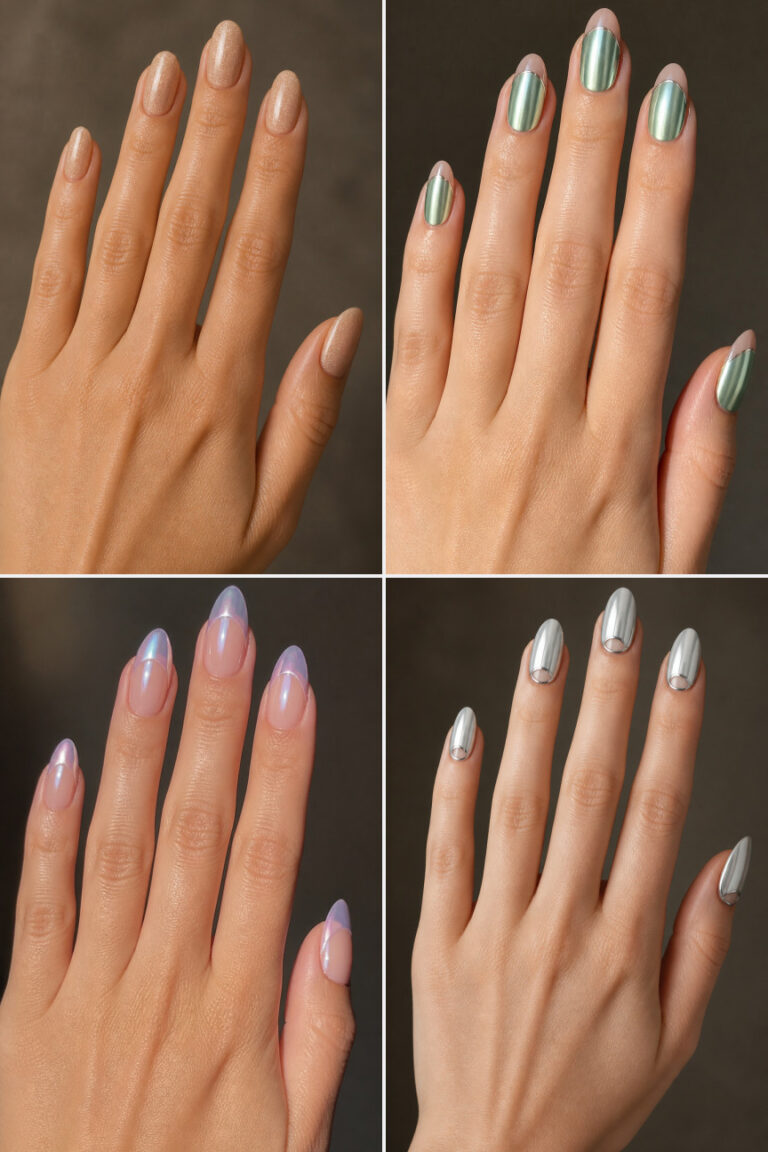 15 Icy Chrome Winter Nail Ideas