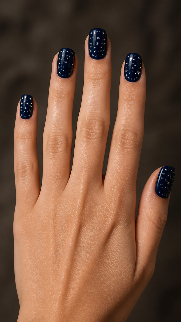 Midnight Blue with Starfield Rhinestones