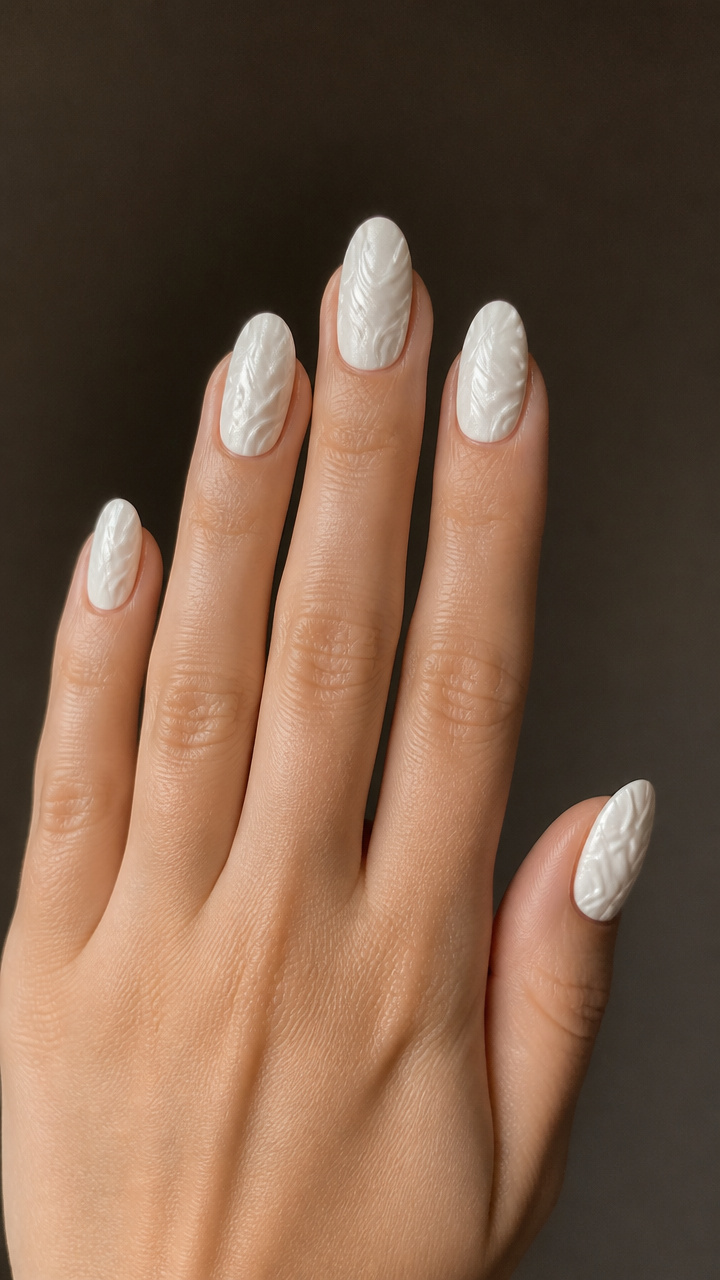 Monochrome White with Textured Swirls