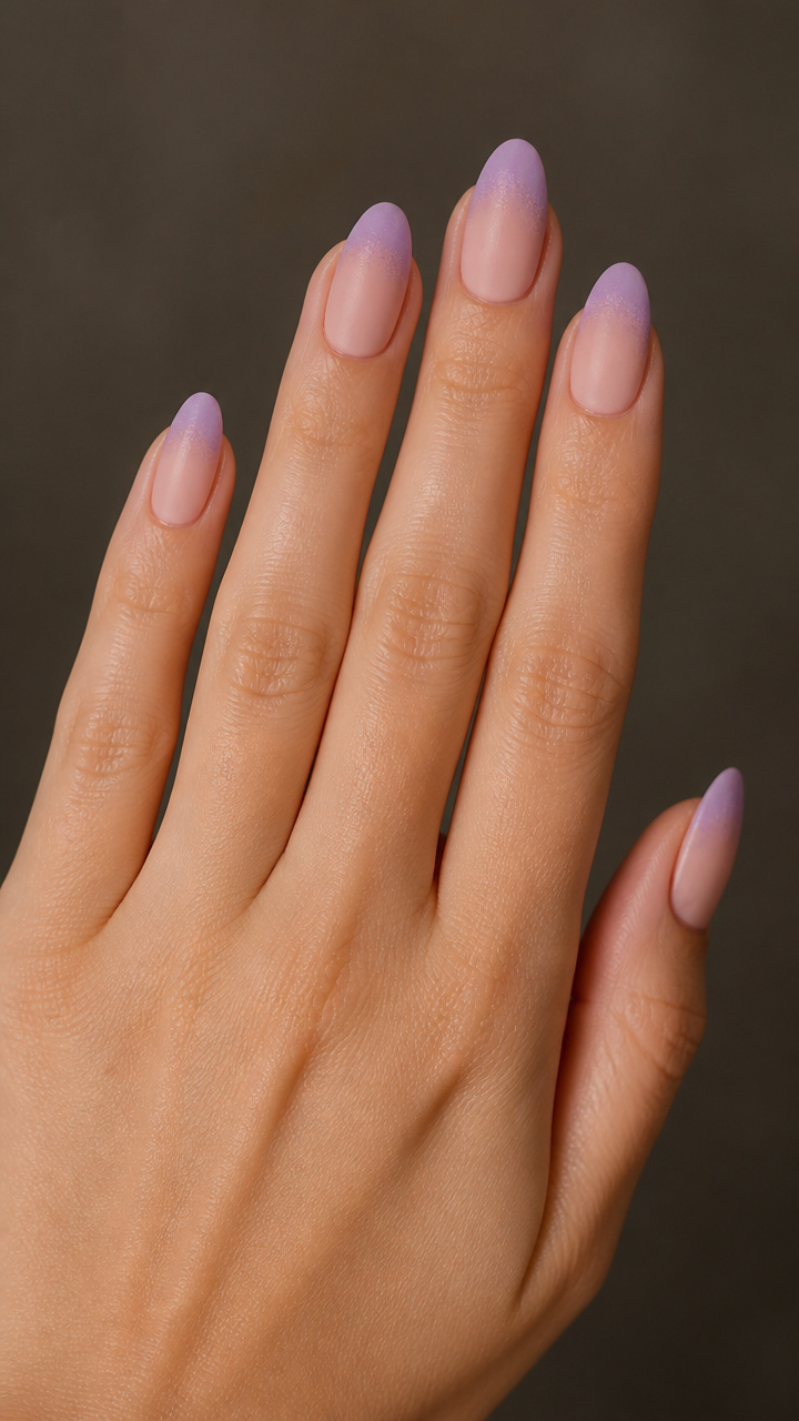 Nude Pink with Frosted Tip Dip-Effect