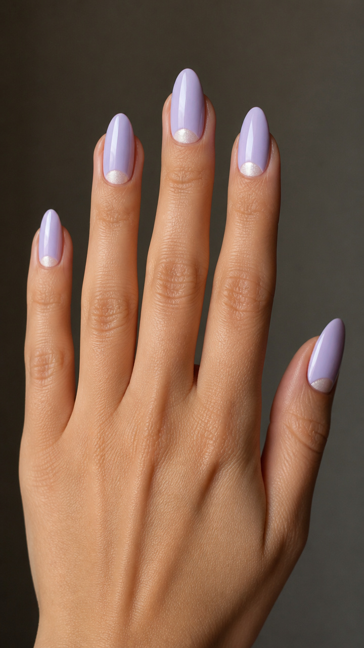 Icy Lavender with Frosted Moon Design