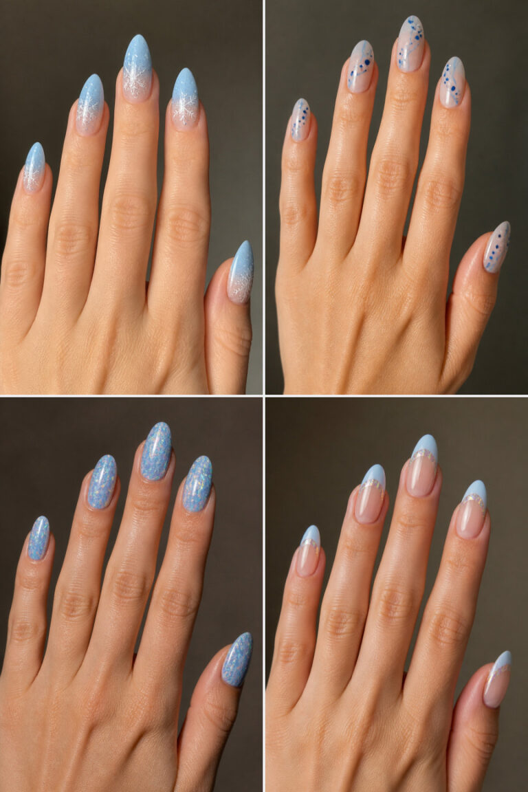 15 Light Blue Winter Nail Ideas