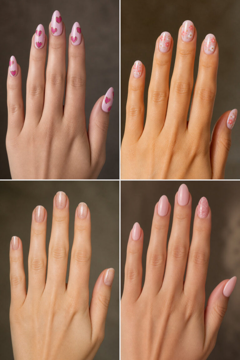 15 Light Pink Valentine’s Nail Designs