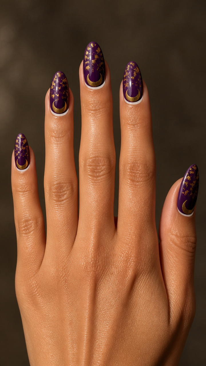Golden Crescent Moon Overlays