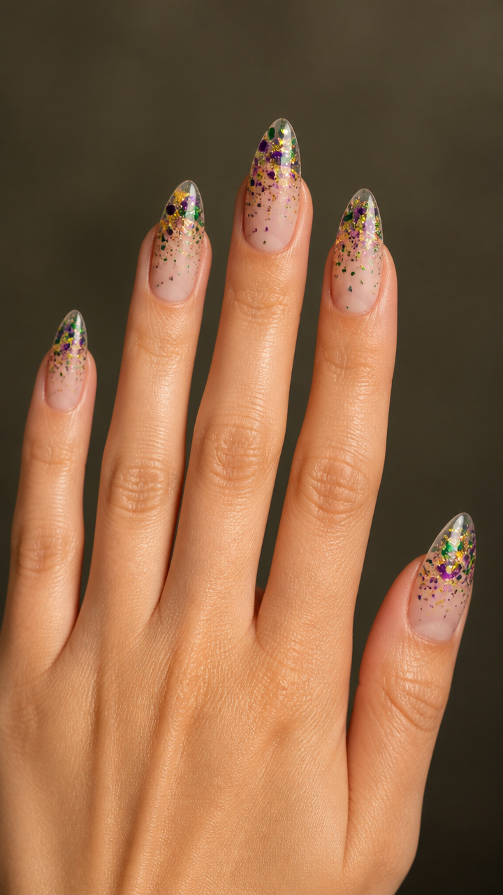 Confetti Burst Nail Art