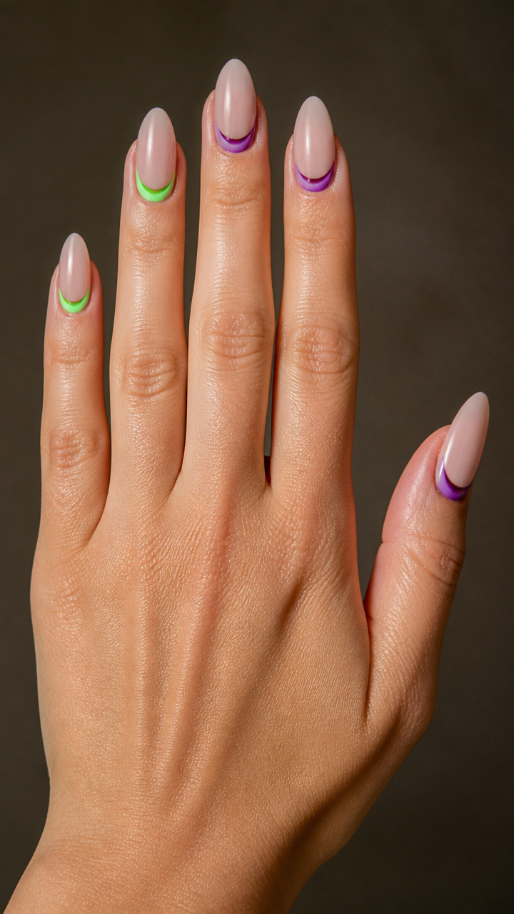 Crescent Moon Cutouts with Neon Underglow