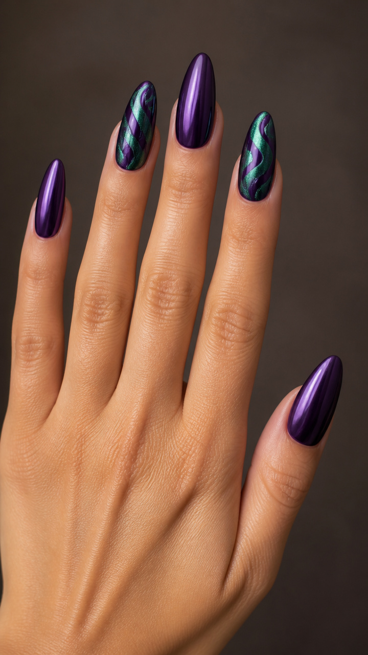Royal Purple Chrome with Emerald Accents