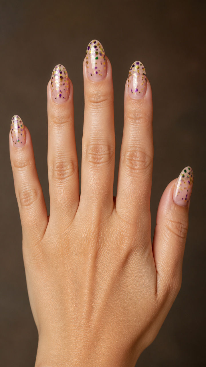 Playful Confetti Tips in Carnival Colors