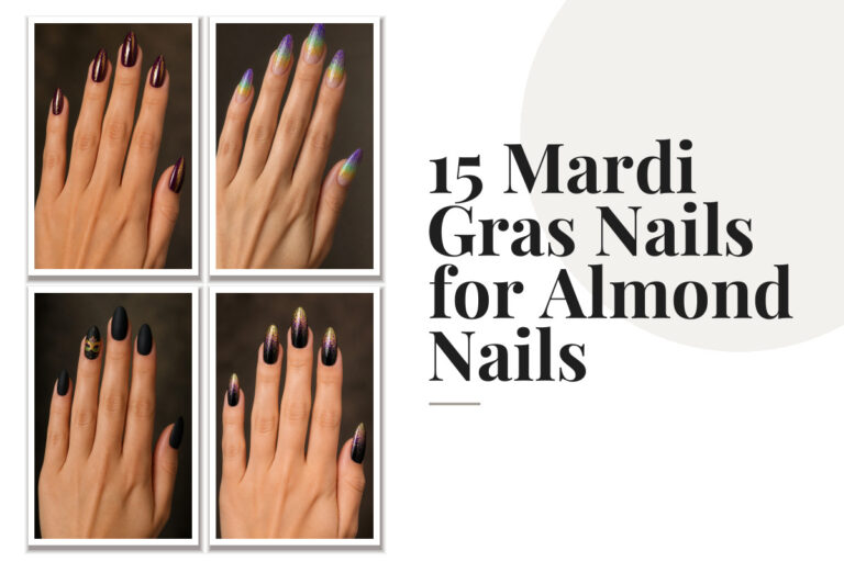 15 Mardi Gras Nails for Almond Nails