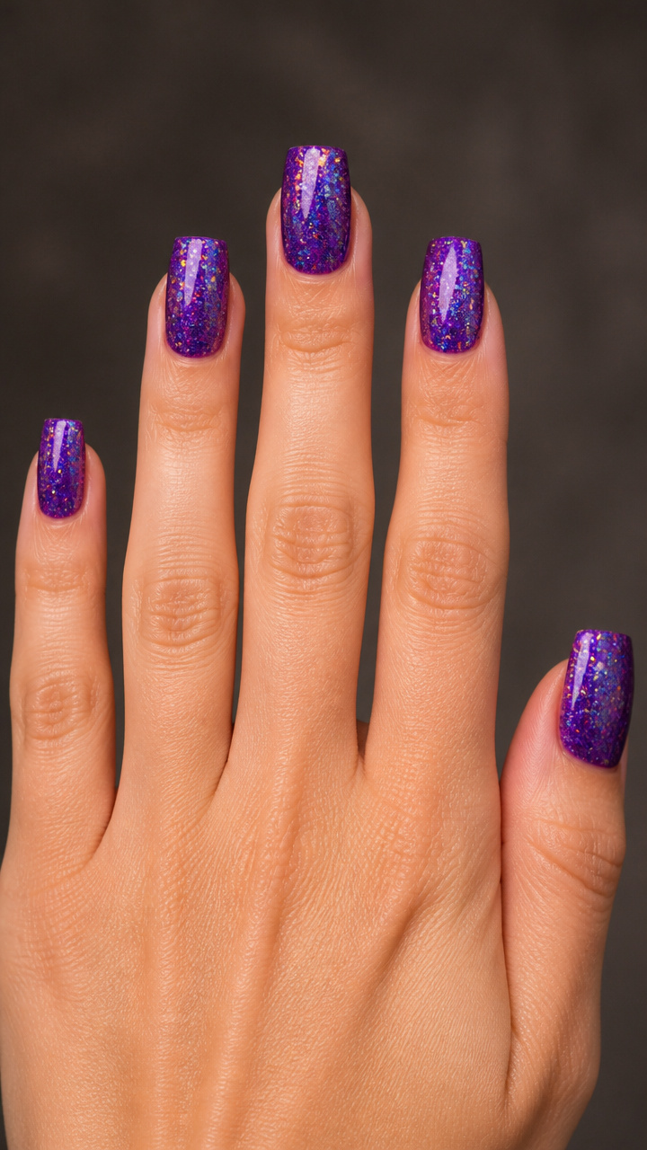 Purple Holo Glitter Dip