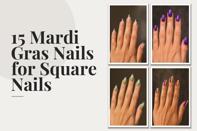 15 Mardi Gras Nails for Square Nails
