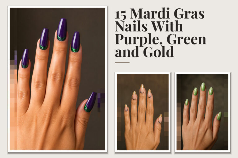 15 Mardi Gras Nails With Purple, Green and Gold