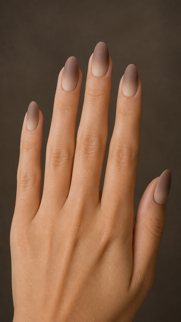 Warm Taupe Ombré with Matte Top