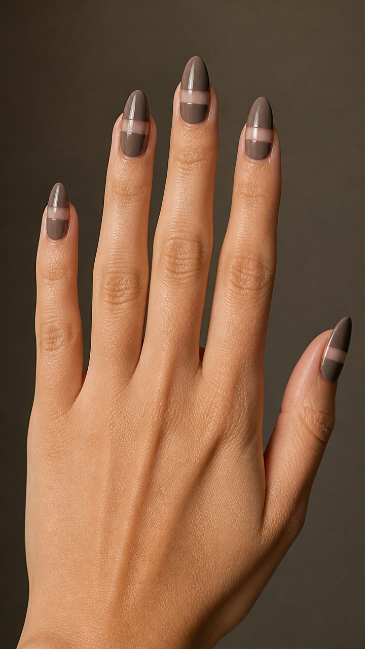 Smoky Taupe with Negative Space Band