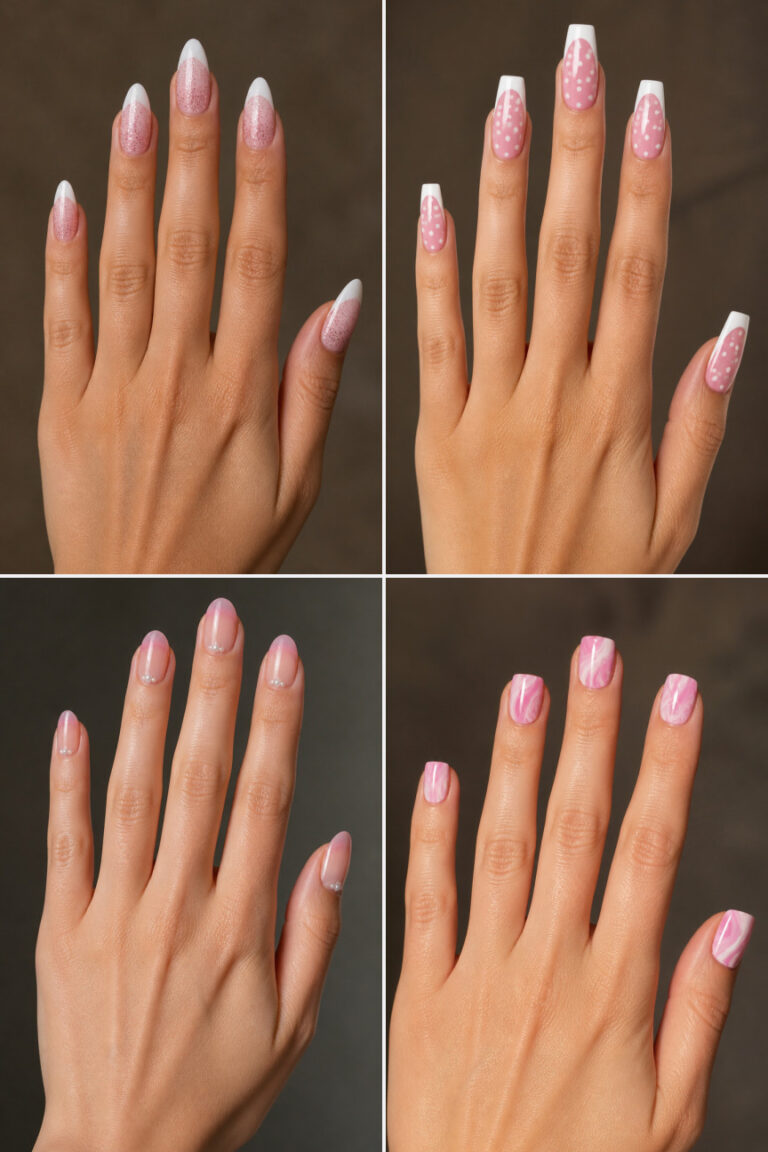 15 Pink and White Valentine’s Nails