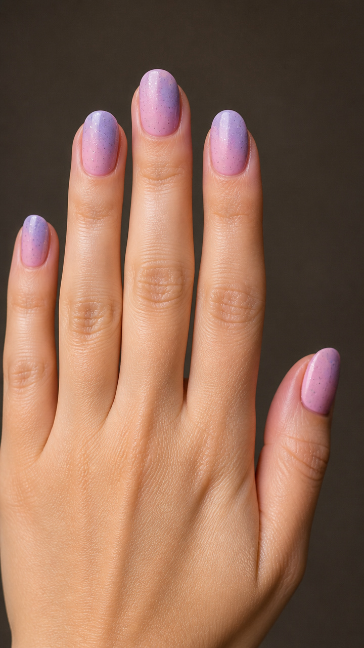 Pastel Gradient with Silver Flecks
