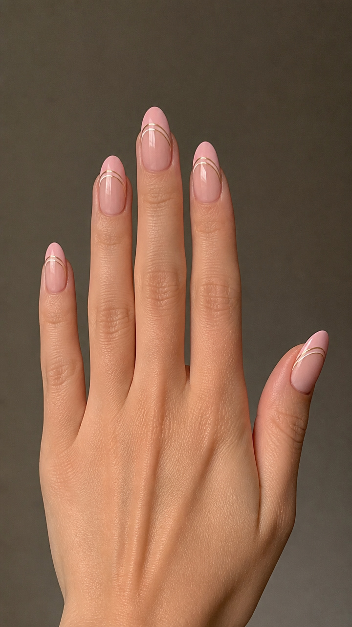Pink French Tips with Double Liner