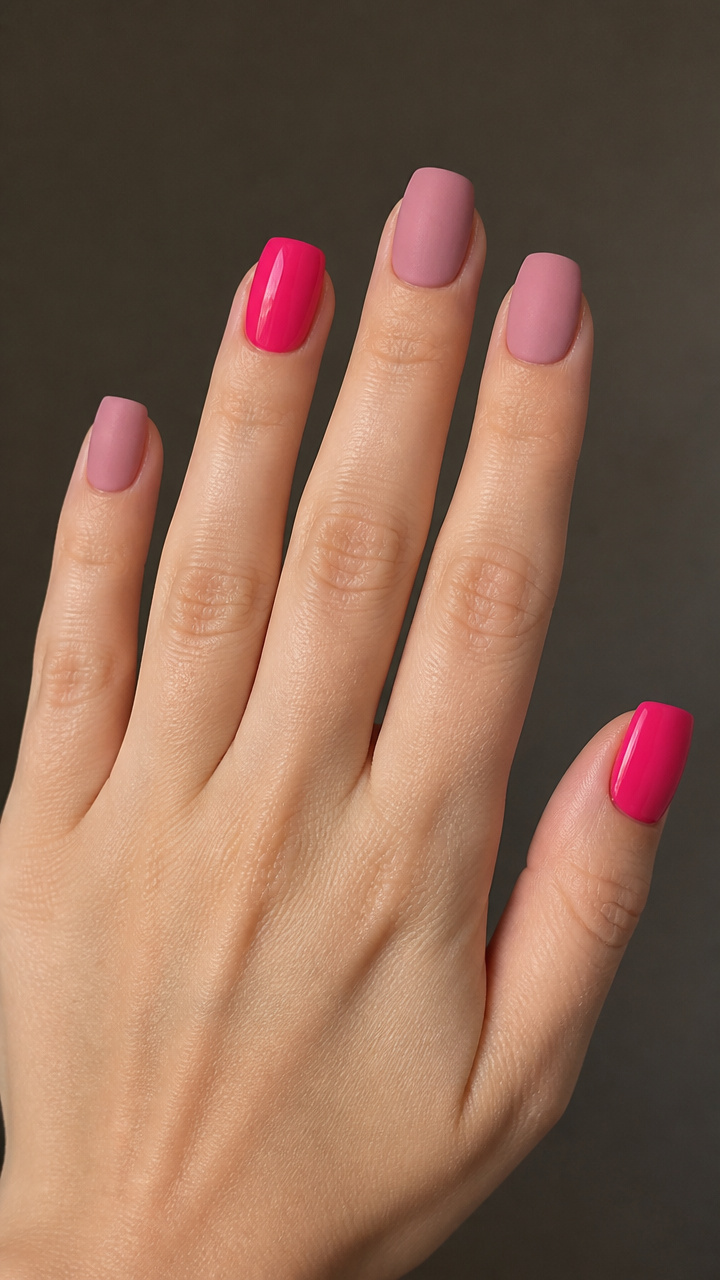 Hot Pink Accent with Frosted Matte Base