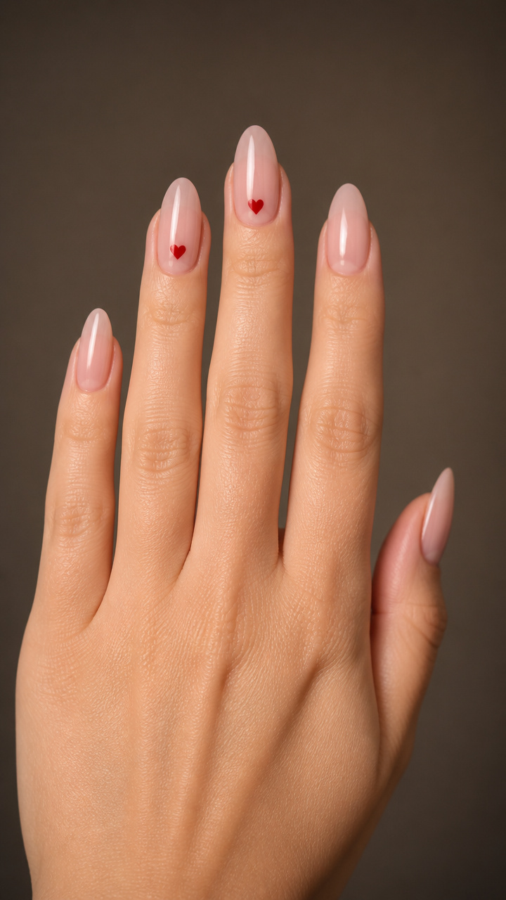Soft Pink with Mini Heart Decals