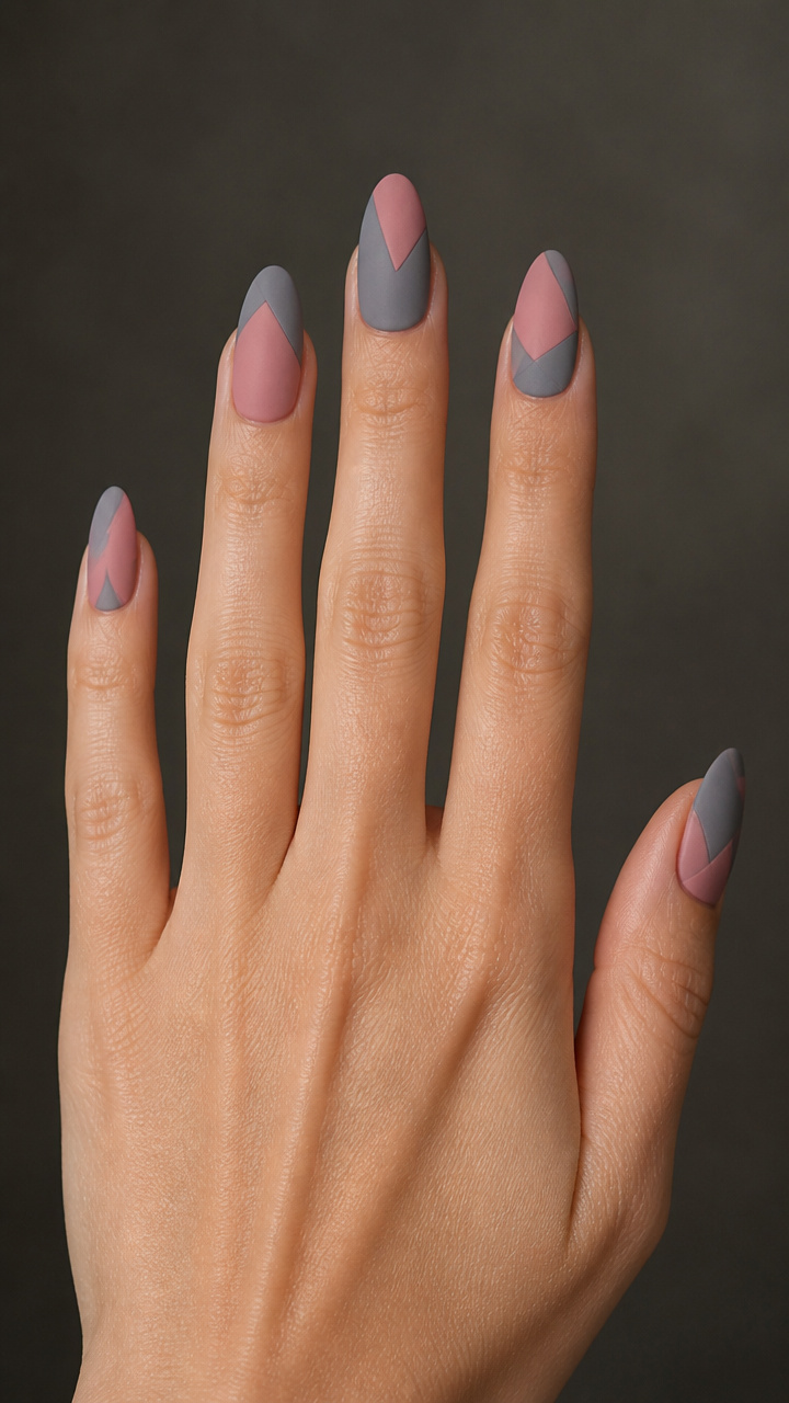 Geometric Pink and Gray Mix